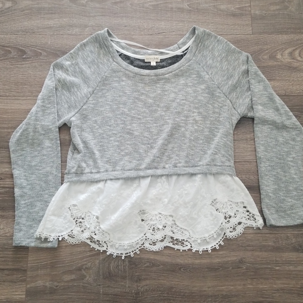 Grey & Lace Sweater